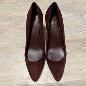 Everlane Women's Burgundy Suede Pumps